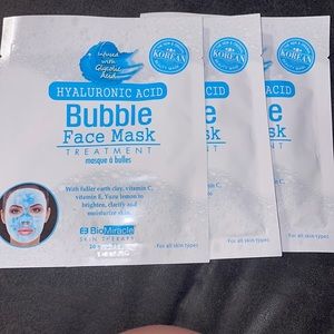 3 Hyaluronic acid bubble face mask treatment